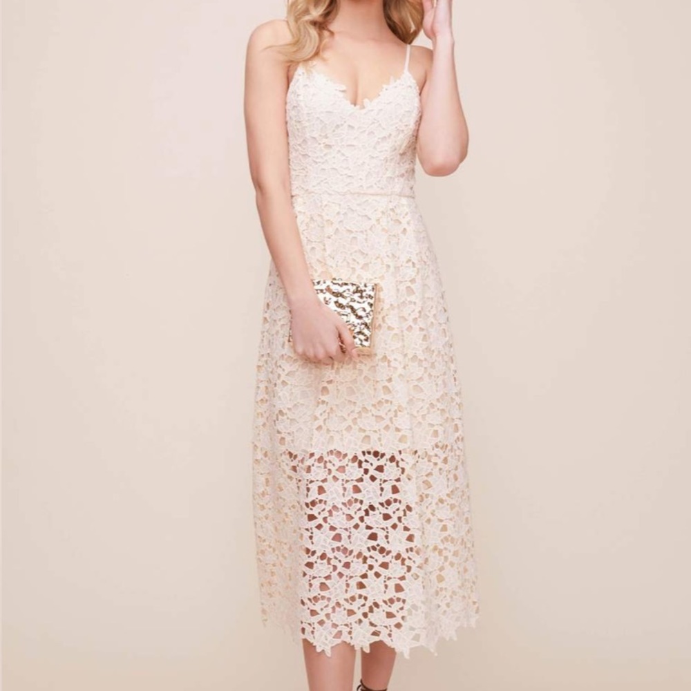 ASTR Lace A Line Midi Dress